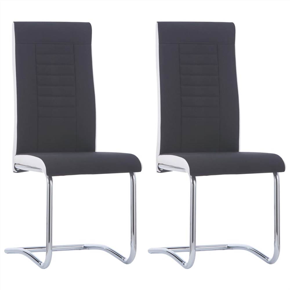 

Cantilever Dining Chairs 2 pcs Black Fabric