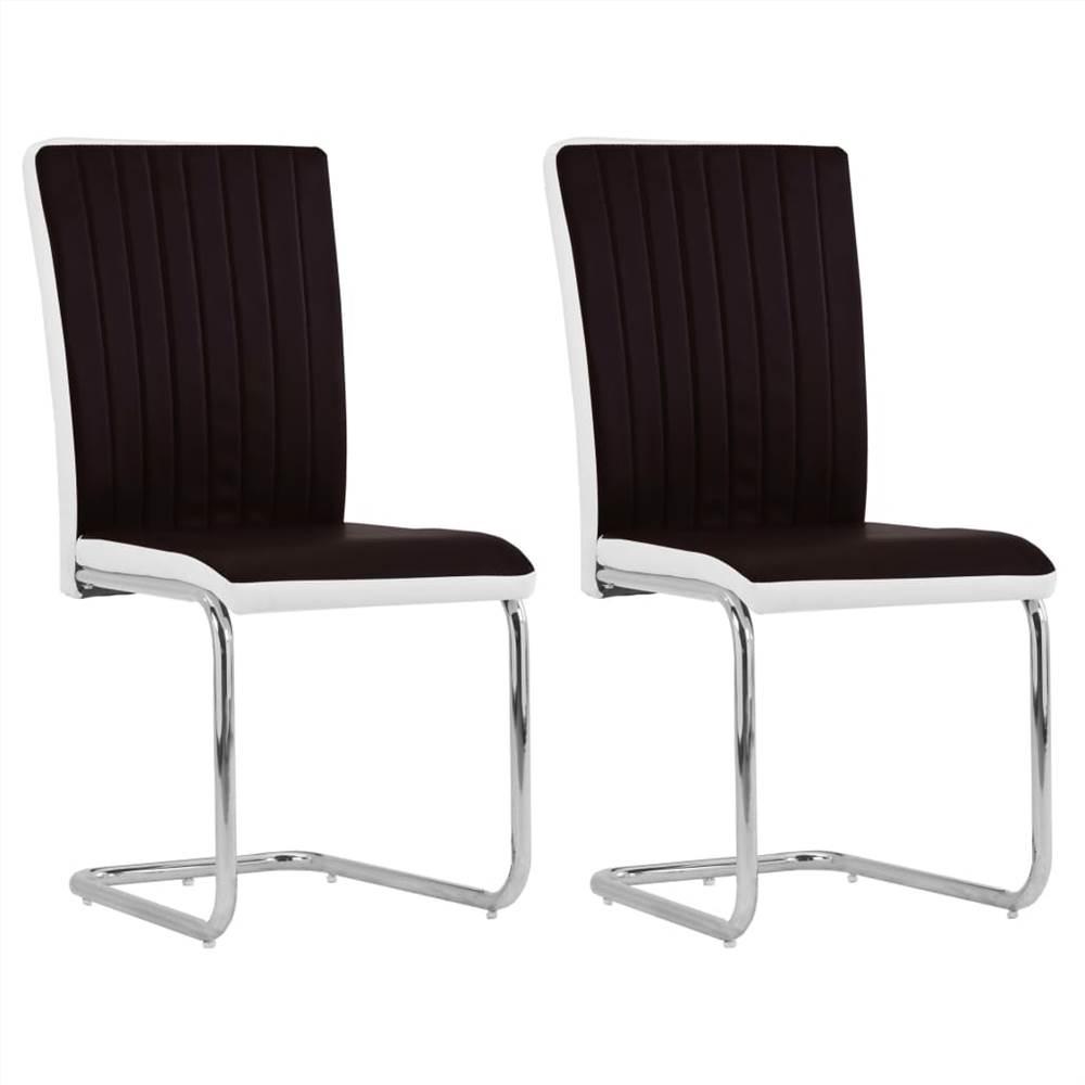 

Cantilever Dining Chairs 2 pcs Brown Faux Leather