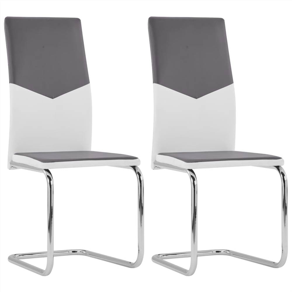 

Cantilever Dining Chairs 2 pcs Grey Faux Leather