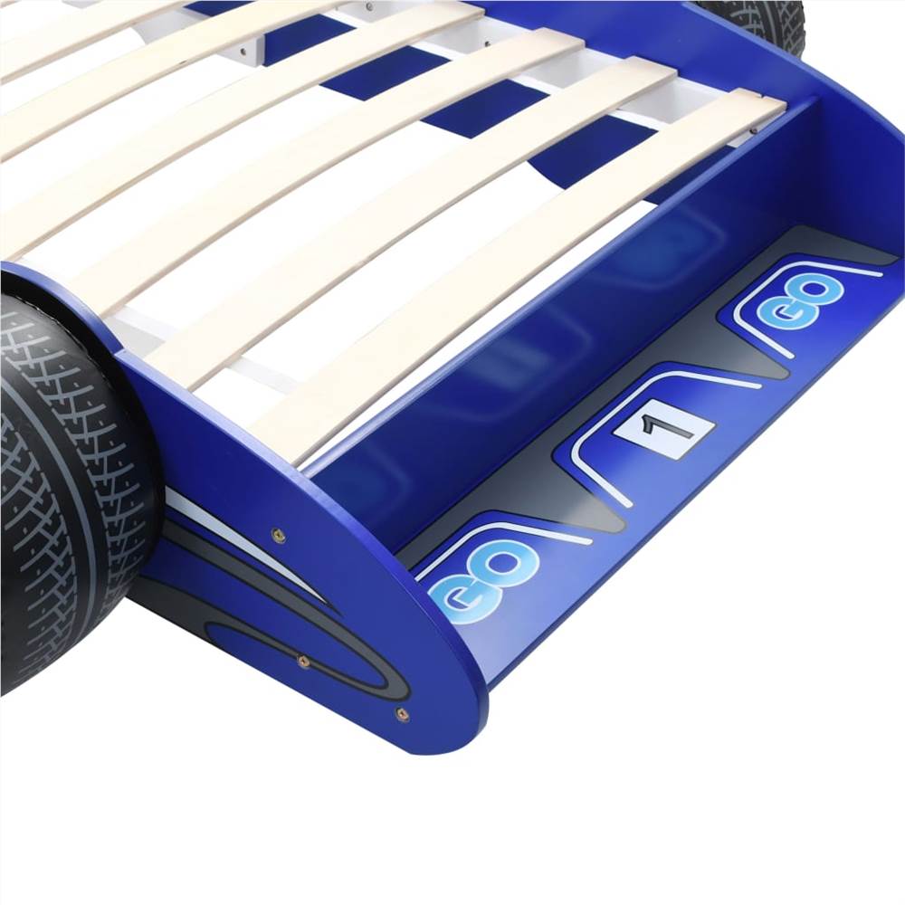 Childrens Race Car Bed 90x200 cm Blue