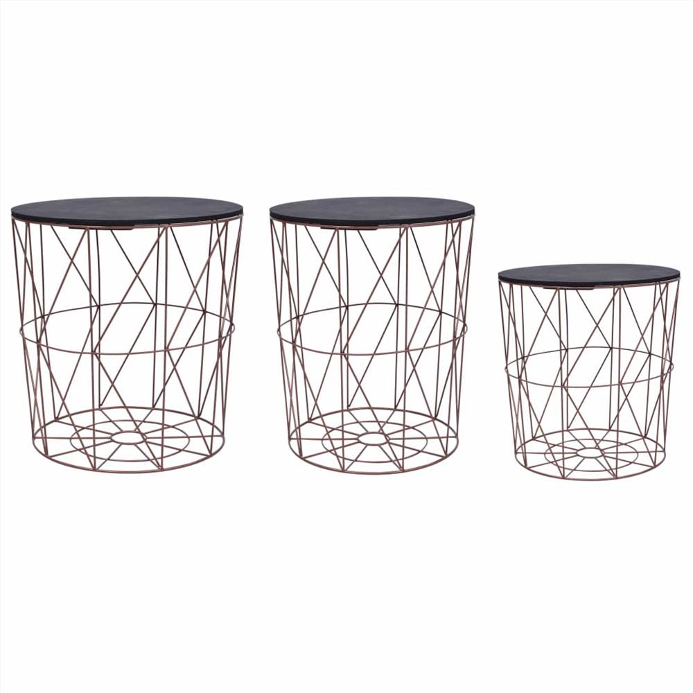 

Coffee Tables 3 pcs Copper