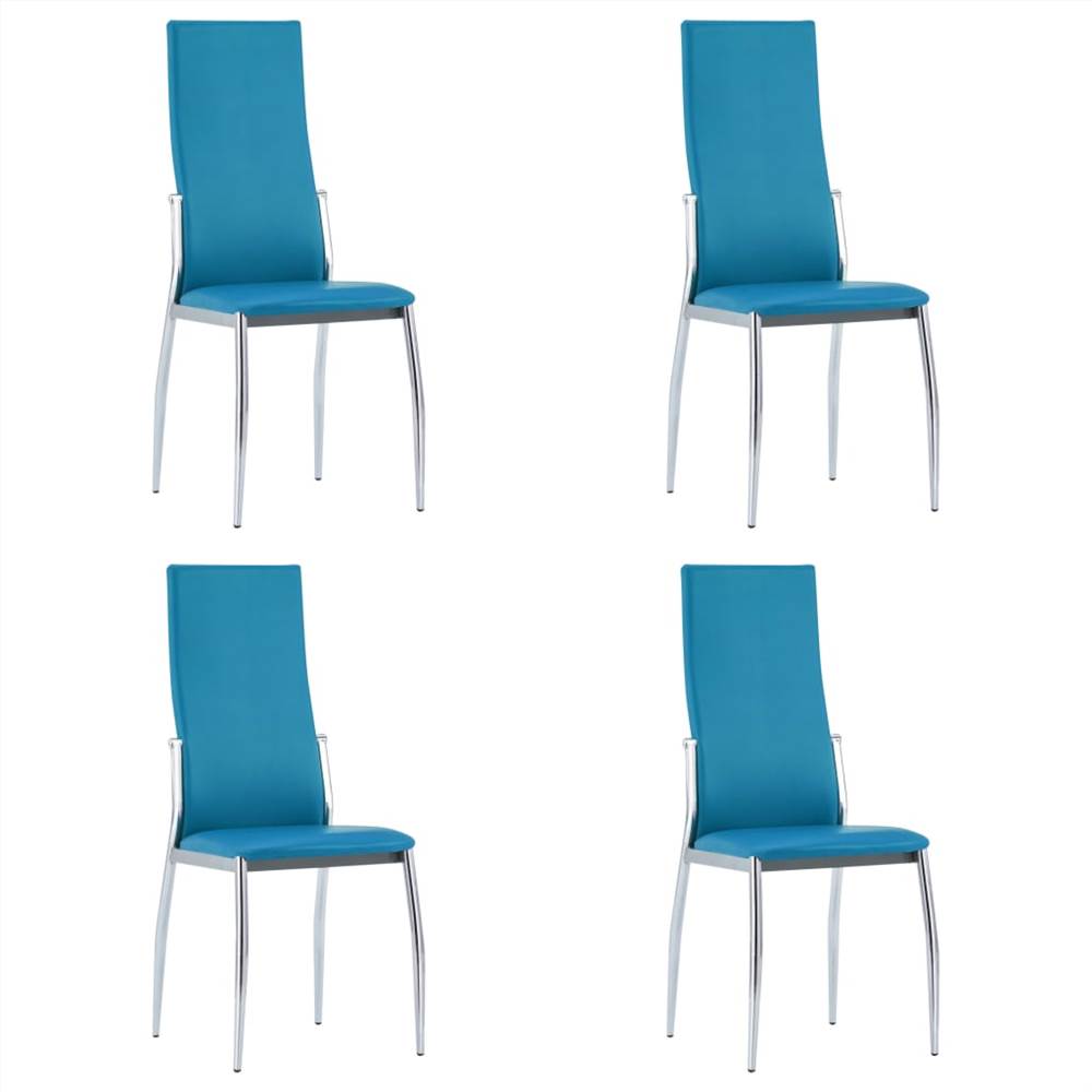 

Dining Chairs 4 pcs Blue Faux Leather