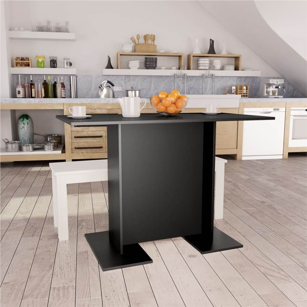 

Dining Table Black 110x60x75 cm Chipboard