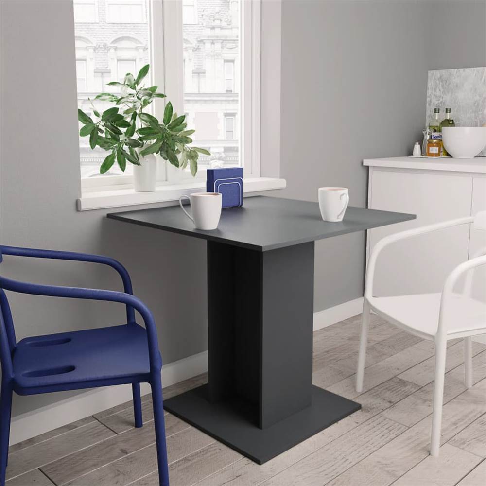 

Dining Table Grey 80x80x75 cm Chipboard