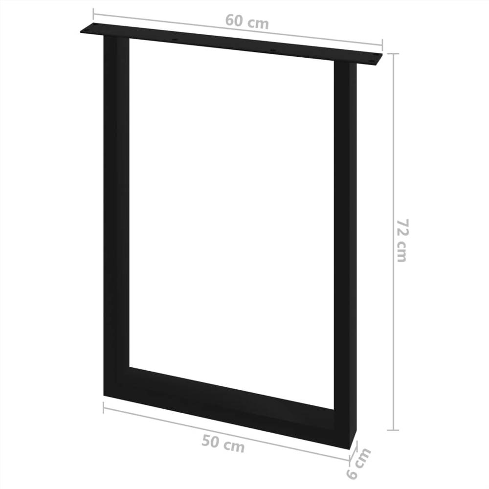 Dining Table Legs 2 pcs O Frame 60x72 cm
