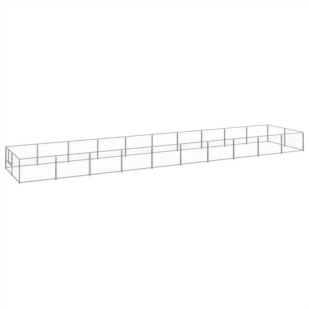 

Dog Kennel Silver 20 m² Steel