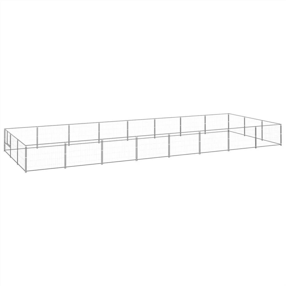 

Dog Kennel Silver 24 m² Steel