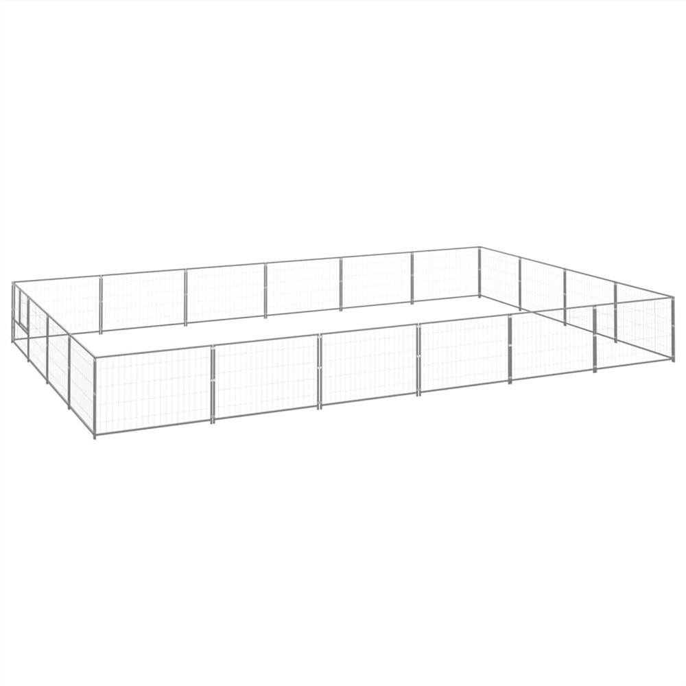 

Dog Kennel Silver 24 m² Steel