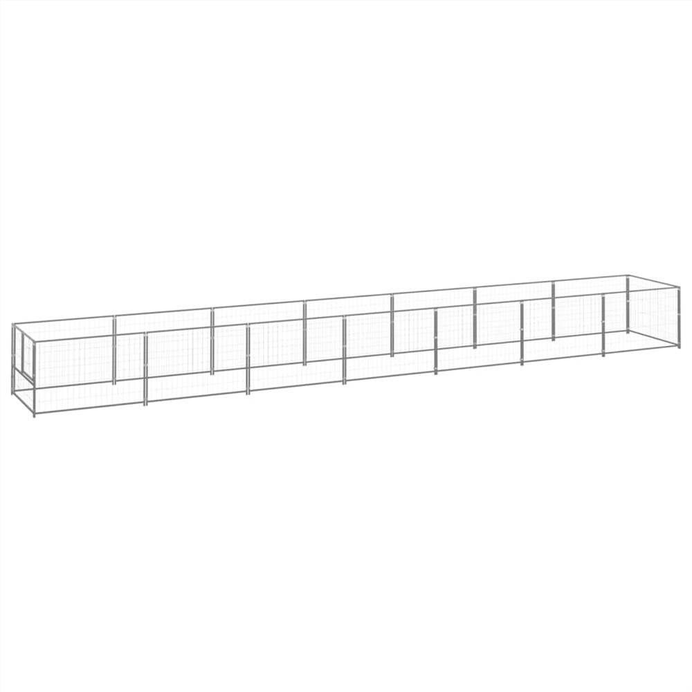 

Dog Kennel Silver 7 m² Steel