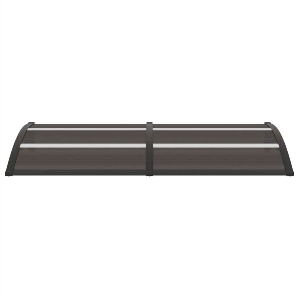Door Canopy Black 200x80 cm PC
