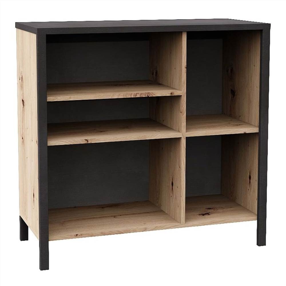 

FMD Dresser with 5 Open Compartments Artisan Oak Steel Dark