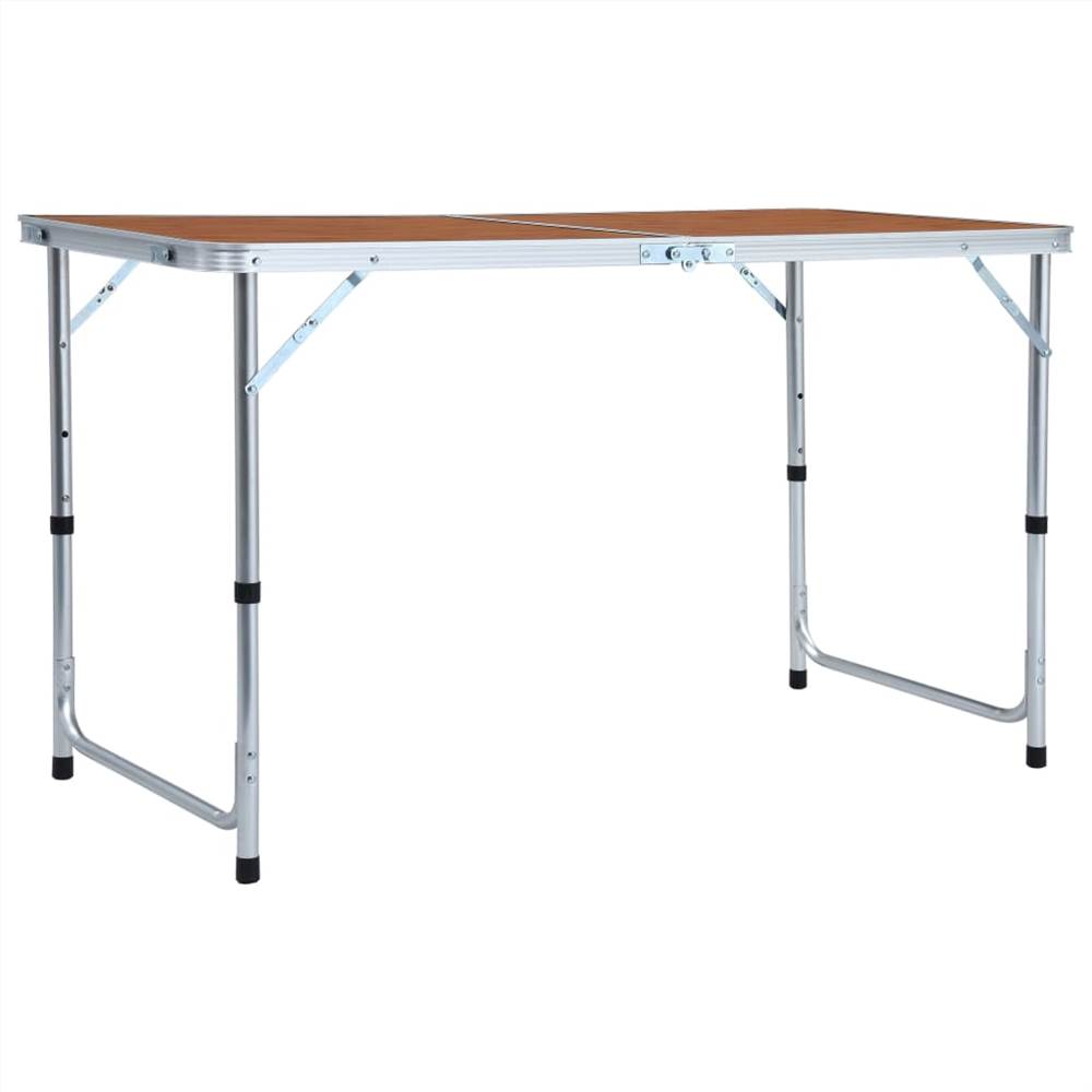 Składany stół kempingowy aluminiowy 120x60 cm