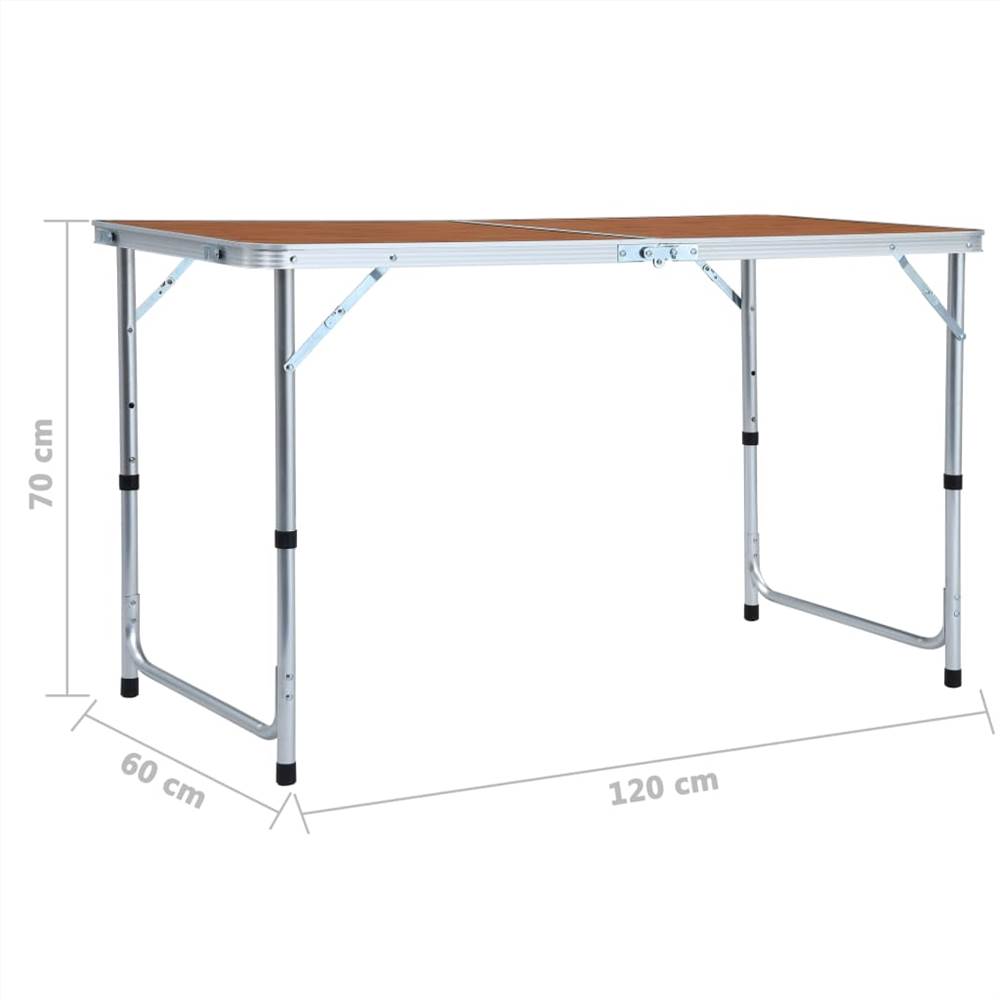 Foldable Camping Table Aluminium 120x60 cm