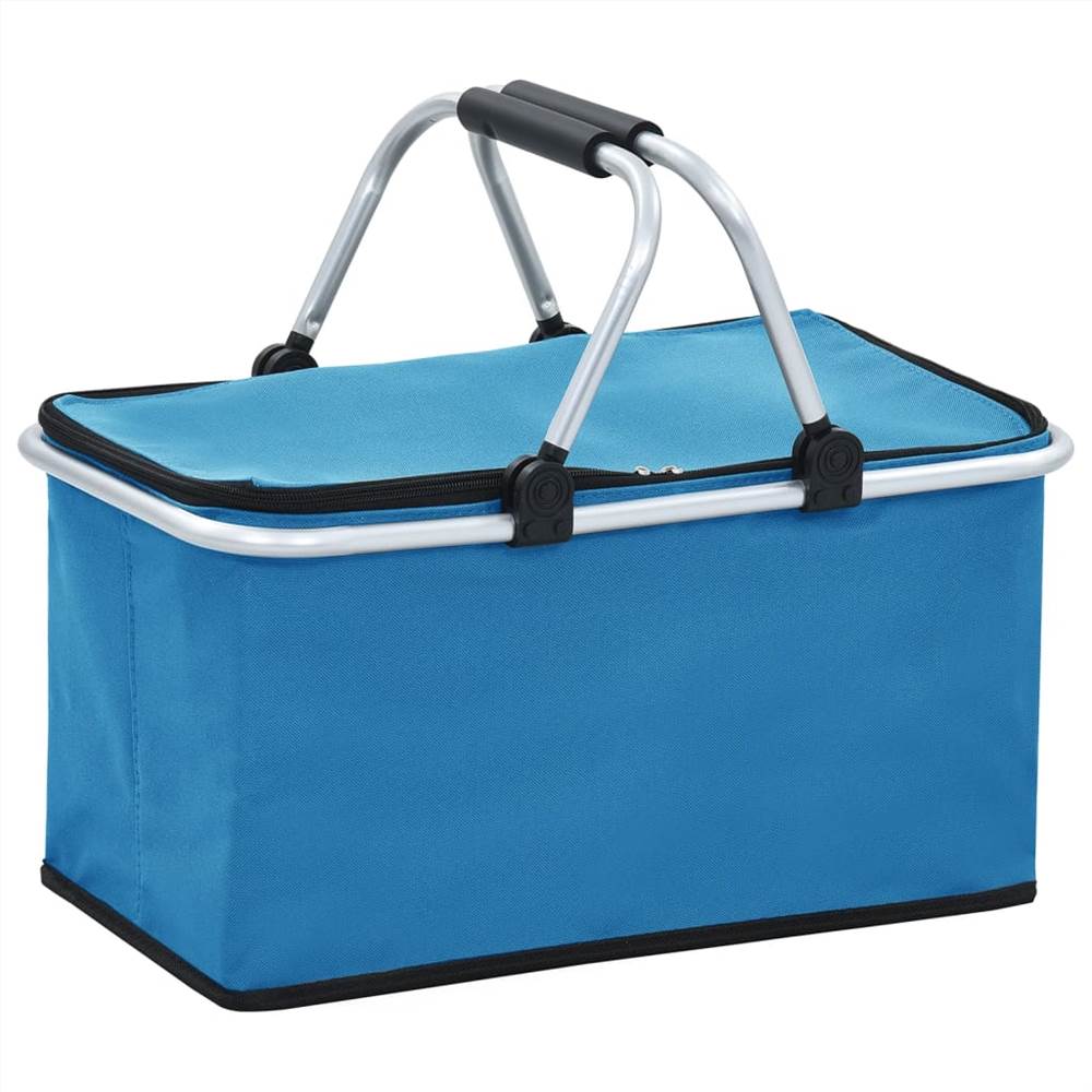 حقيبة تبريد قابلة للطي زرقاء 46x27x23 سم المنيوم