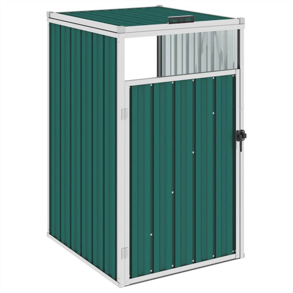 

Garbage Bin Shed Green 72x81x121 cm Steel