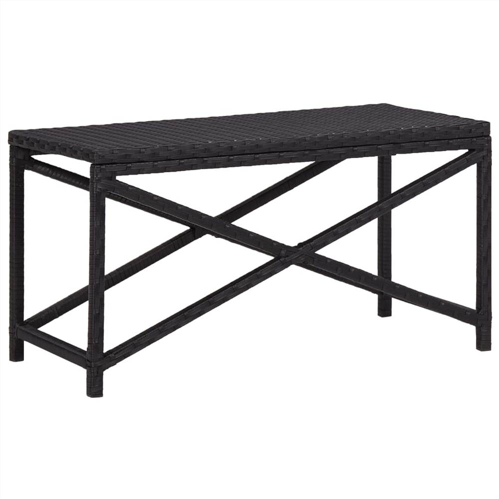 

Garden Bench 80 cm Poly Rattan Black