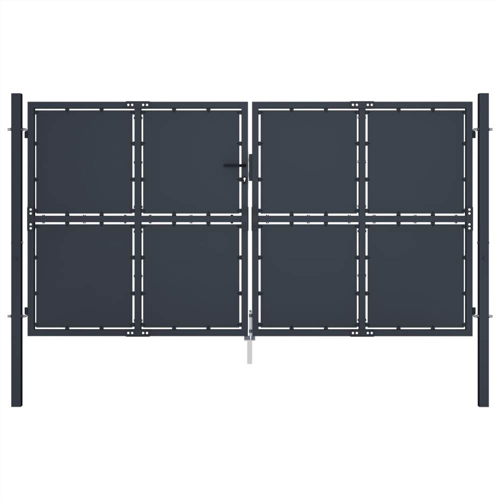 

Garden Gate Steel 300x150 cm Anthracite