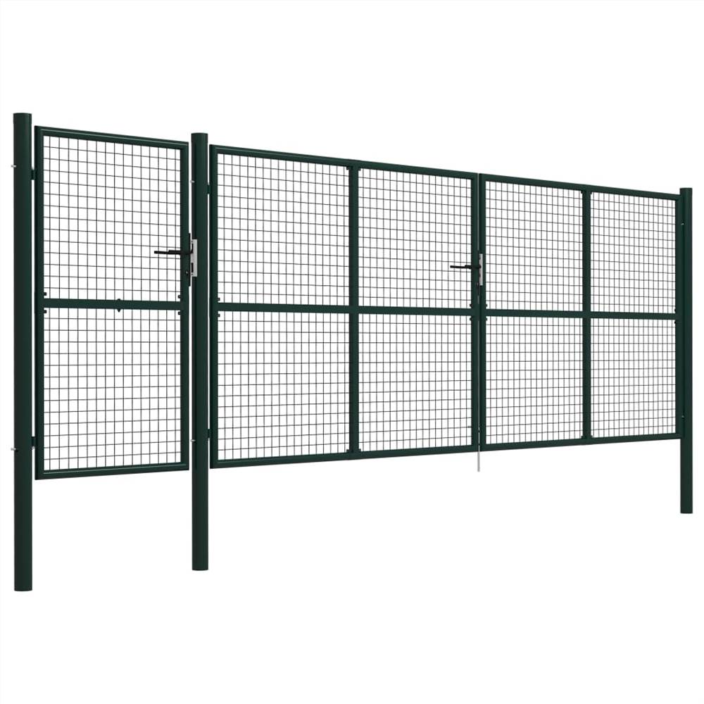 Garden Gate Steel 500x150 cm Green