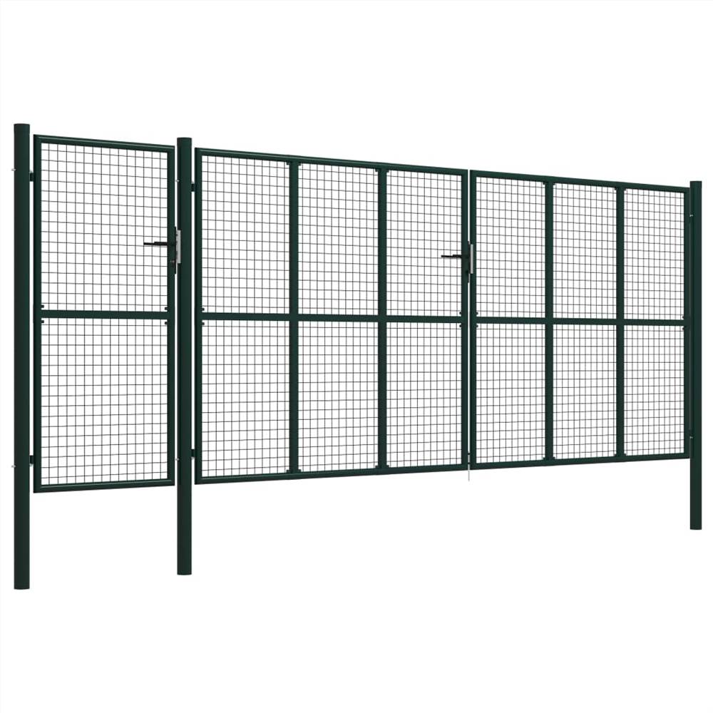 Garden Gate Steel 500x200 cm Green