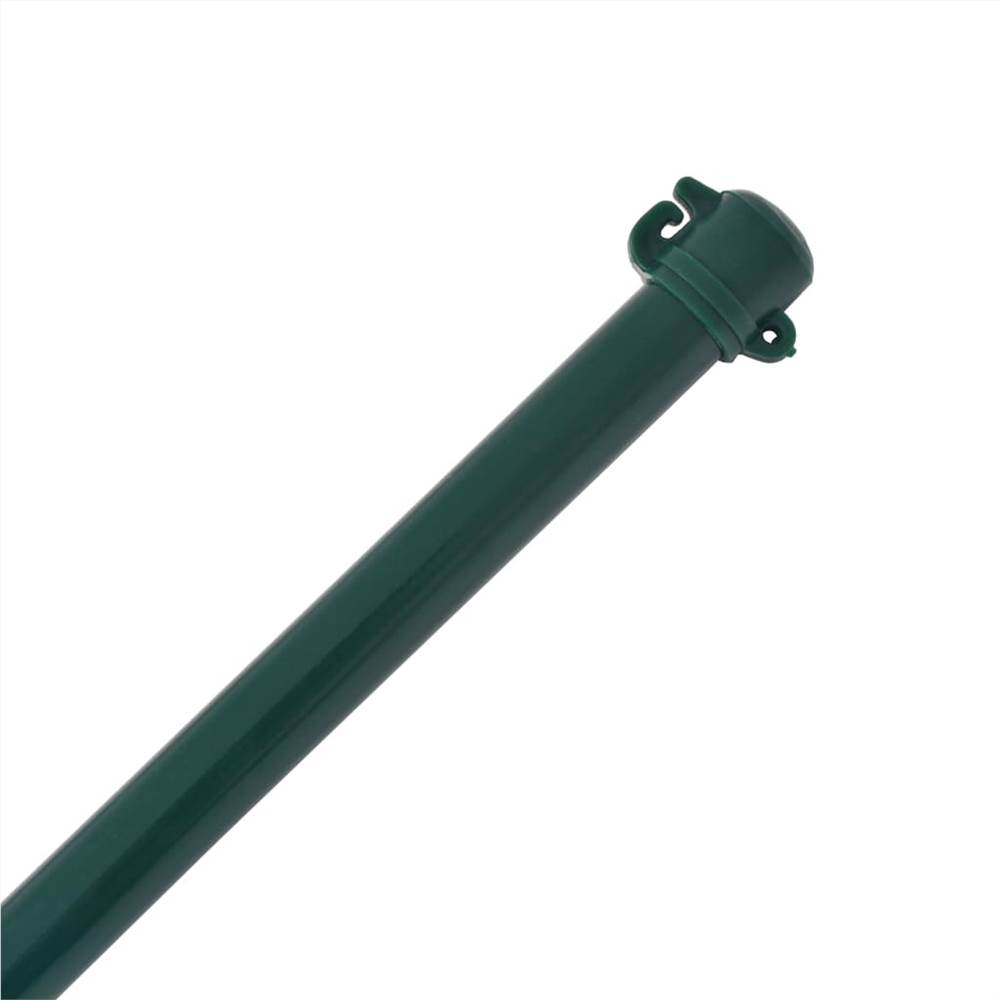 Garden Posts 10 pcs 1.5 m Metal Green