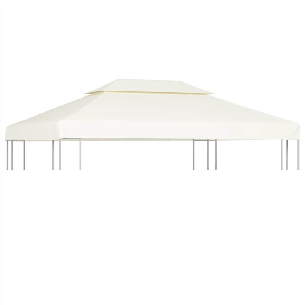 Gazebo Cover Canopy Replacement 310 g / m² Cream White 3 x 4 m