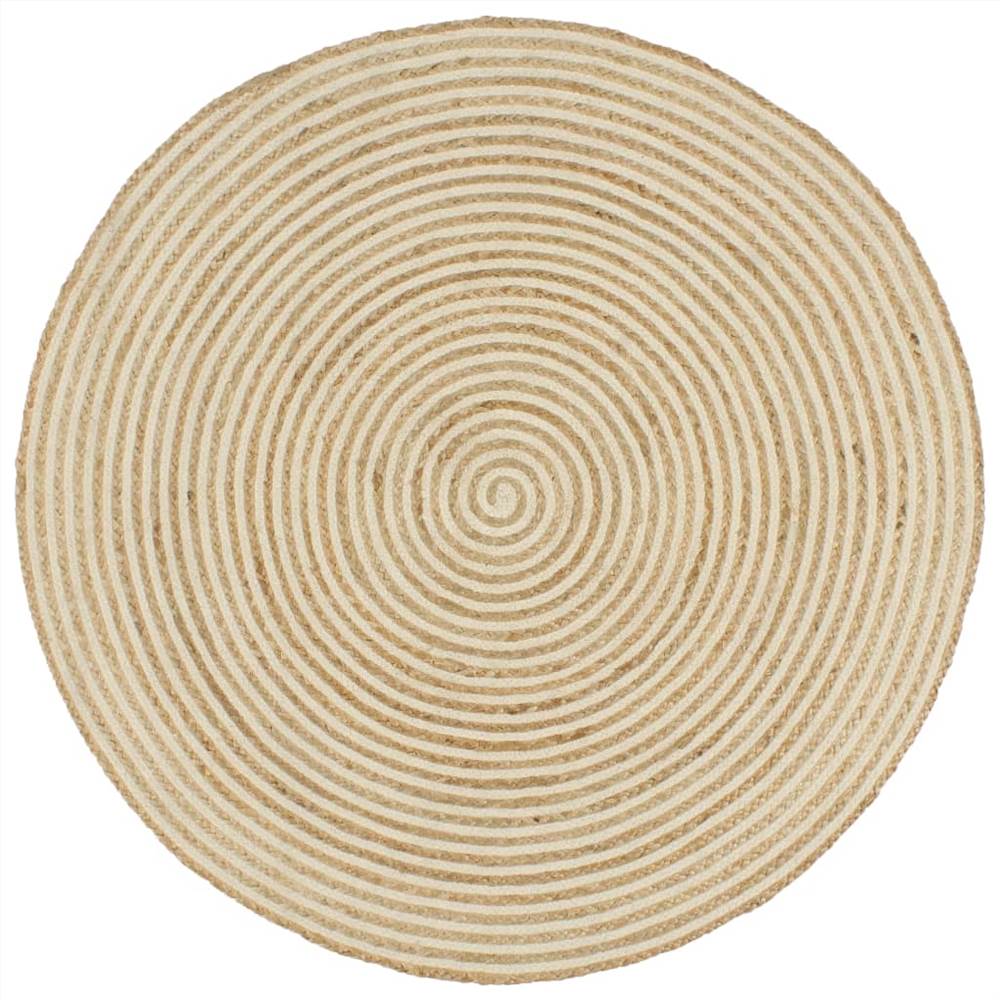Dywan ręcznie robiony z juty ze spiralą 150 cm