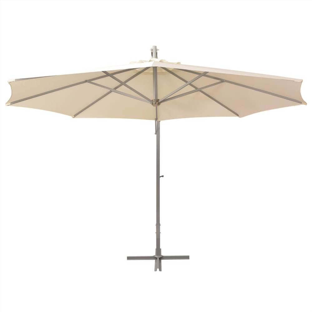 Hanging Parasol 350 cm Sand Aluminium Pole