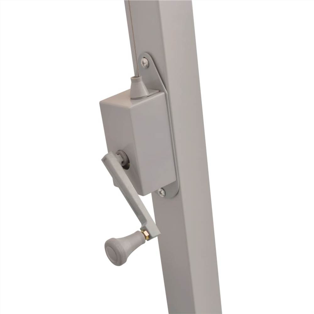 Hanging Parasol 350 cm Sand Aluminium Pole