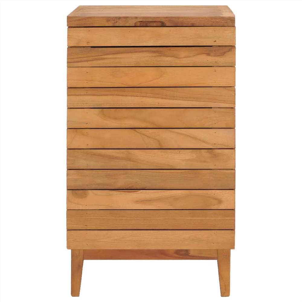 Laundry Basket 40x40x70 cm Solid Teak Wood