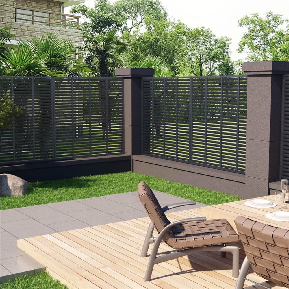 

Louver Fence WPC 170x170 cm Grey