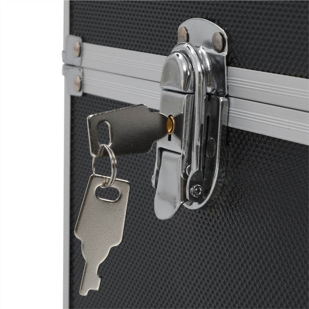 Make-up Case 37x24x35 cm Black Aluminium