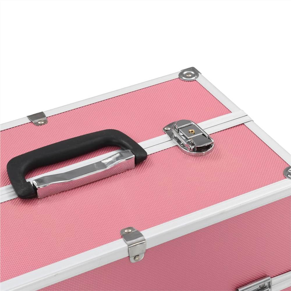 Make-up Case 37x24x35 cm Pink Aluminium