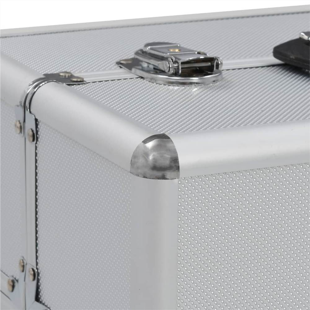 Make-up Case 37x24x35 cm Silver Aluminium