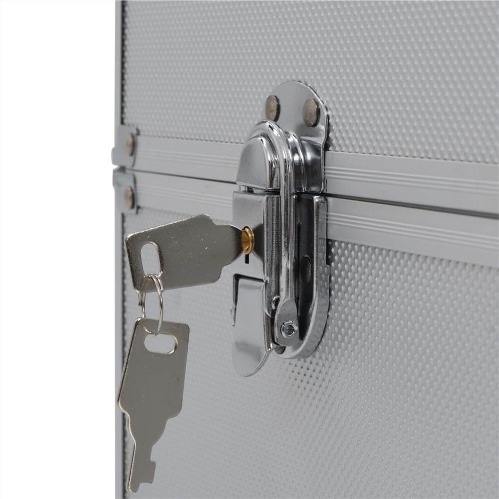 Make-up Case 37x24x35 cm Silver Aluminium