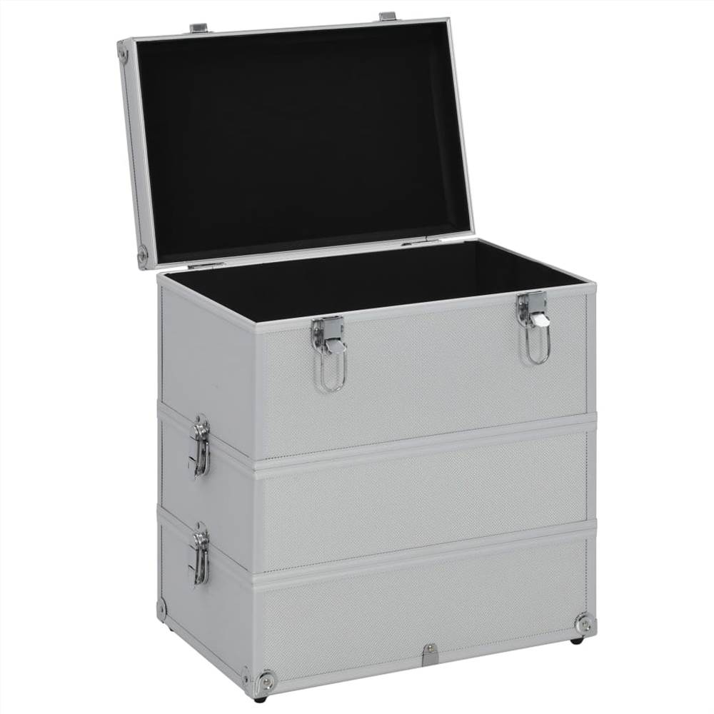 Make-up Case 37x24x40 cm Silver Aluminium 18 Make-up Case 37x24x40 cm Silver Aluminium
