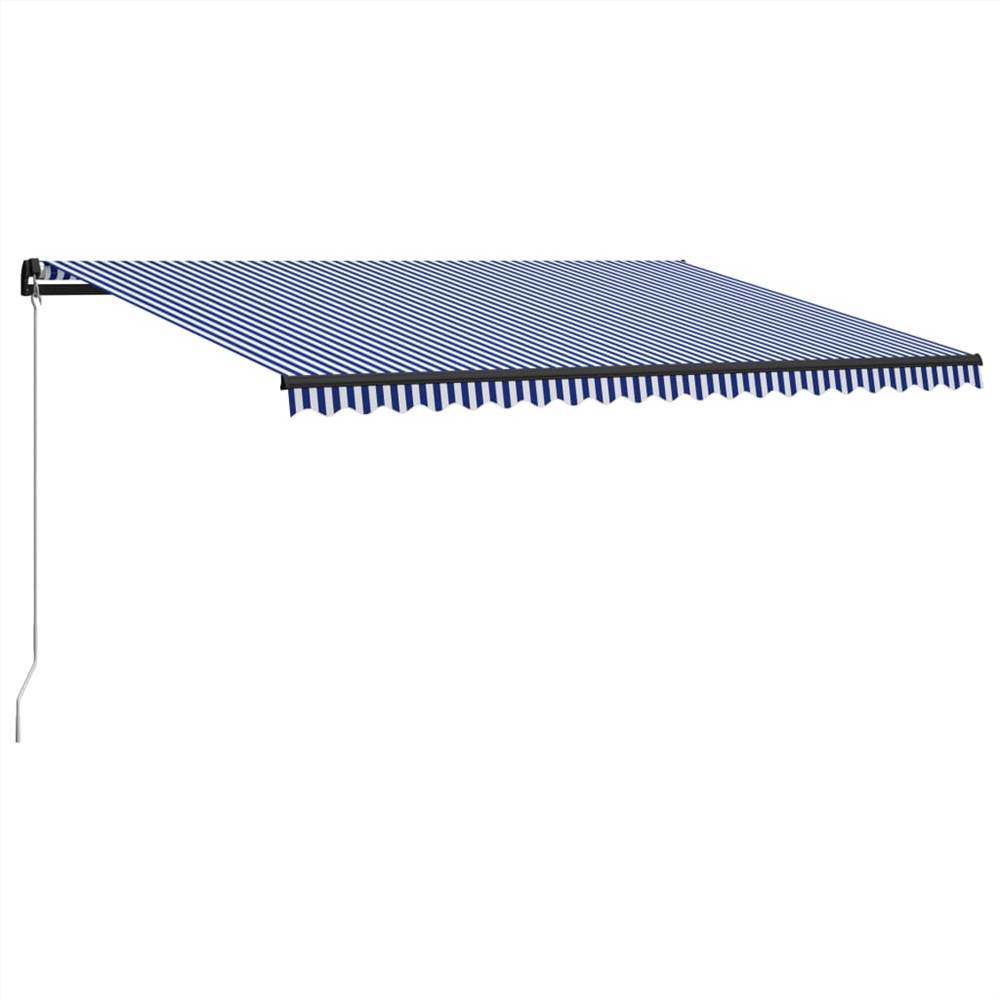 

Manual Retractable Awning 500x300 cm Blue and White