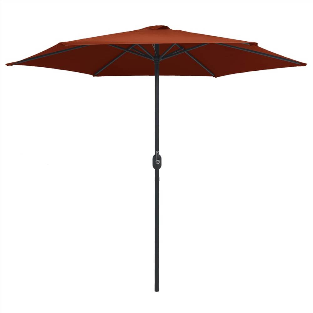 Outdoor Parasol with Aluminium Pole 270x246 cm Terracotta