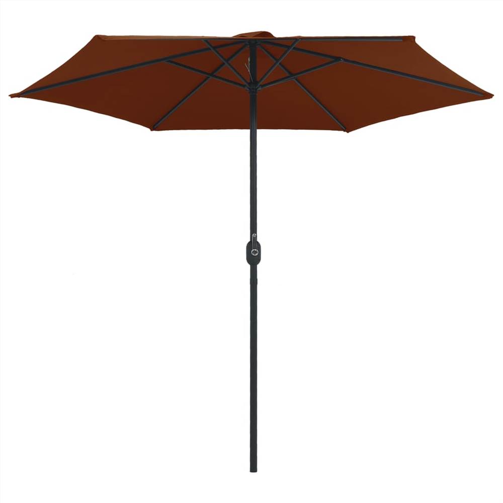 Outdoor Parasol with Aluminium Pole 270x246 cm Terracotta