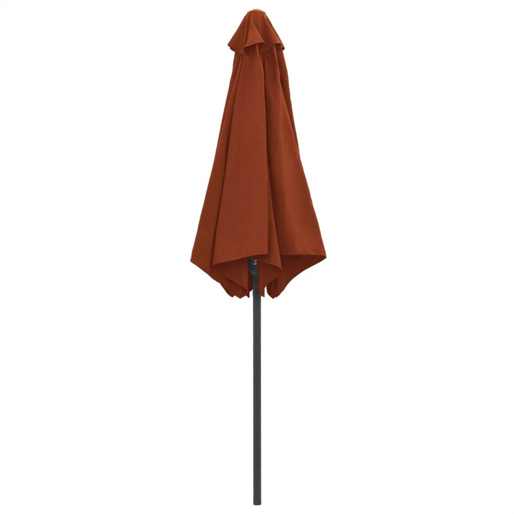 Outdoor Parasol with Aluminium Pole 270x246 cm Terracotta