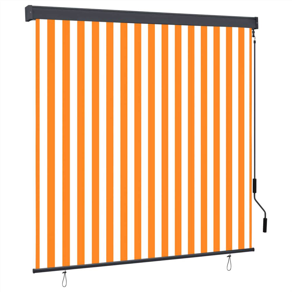 

Outdoor Roller Blind 170x250 cm White and Orange