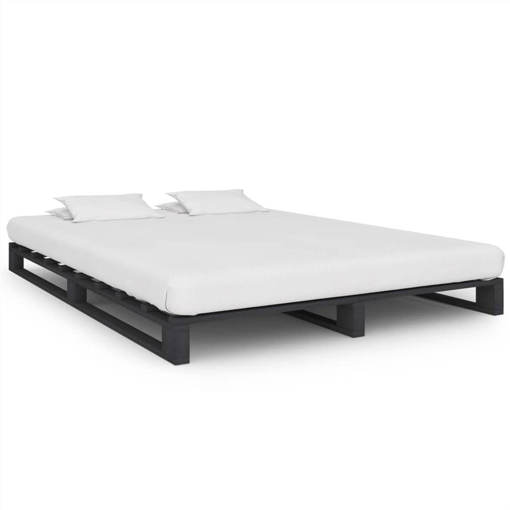 

Pallet Bed Frame Grey Solid Pine Wood 120x200 cm