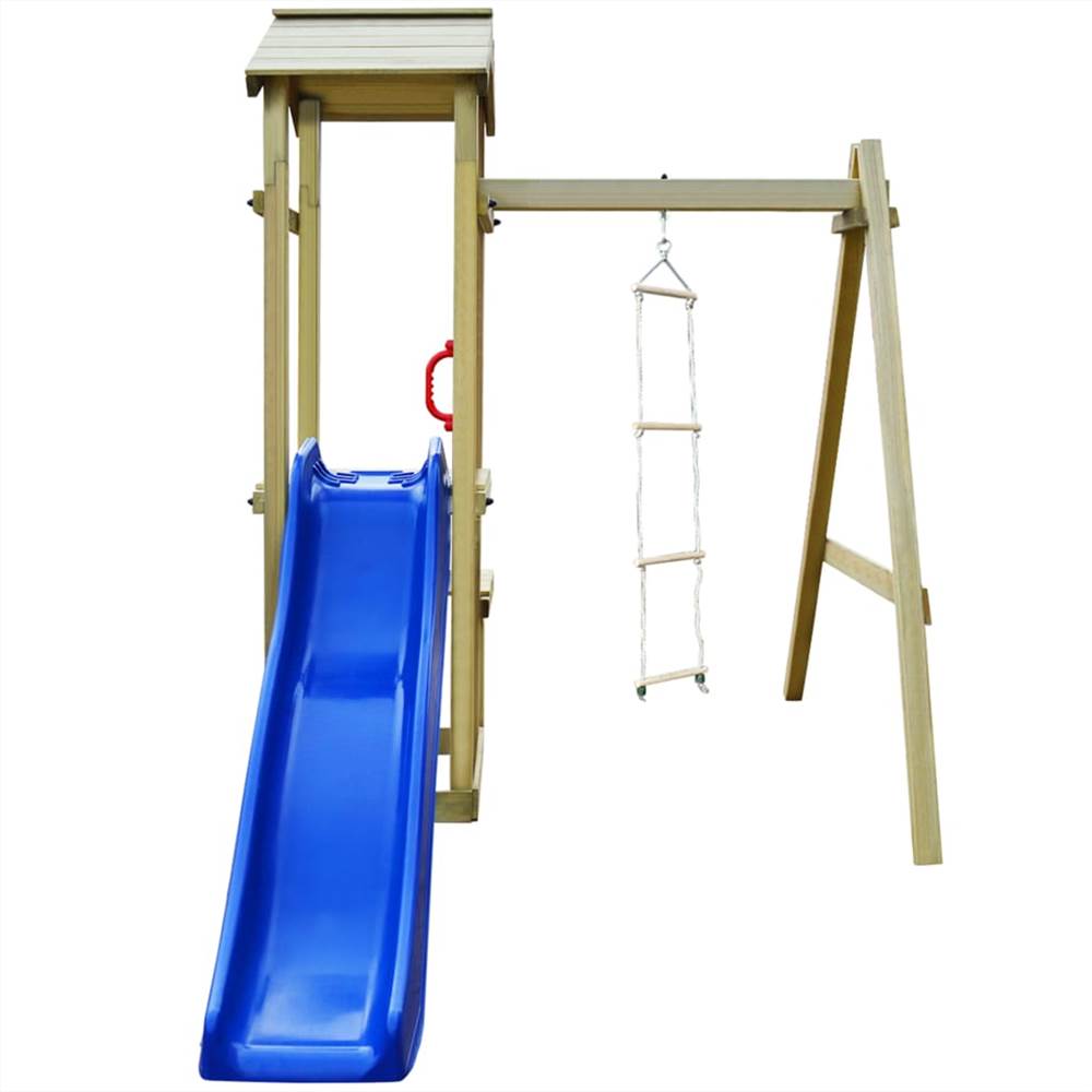 Playhouse with Slide Ladder 228x168x218 cm Wood