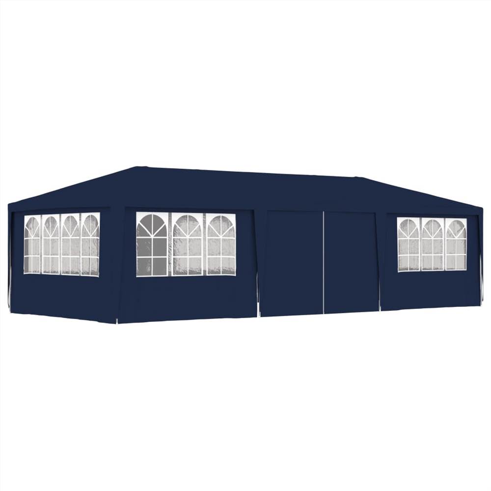 

Professional Party Tent with Side Walls 4x9 m Blue 90 g/m