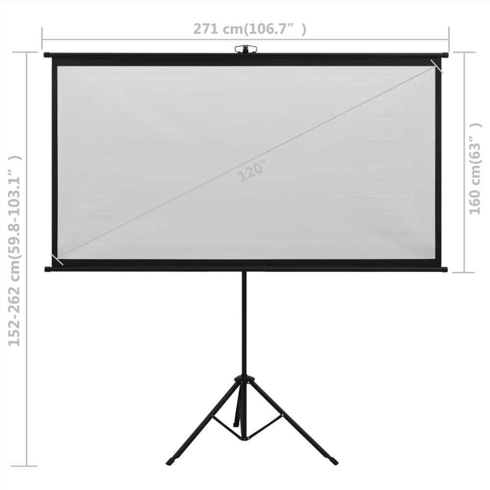 Projection Screen with Tripod 120" 16:9