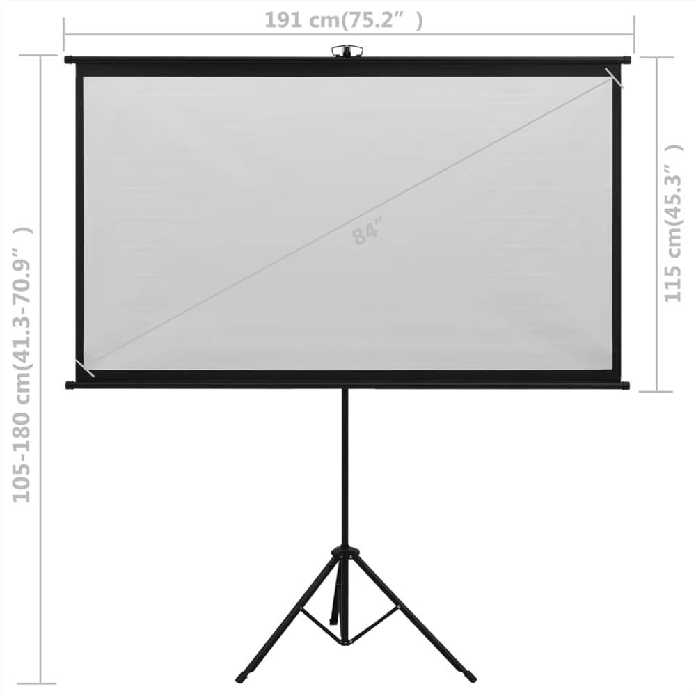 Projection Screen with Tripod 84" 16:9