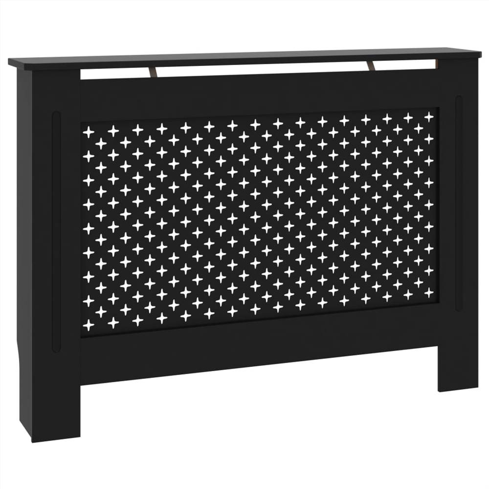 Radiator Cover Black 112x19x81 cm MDF