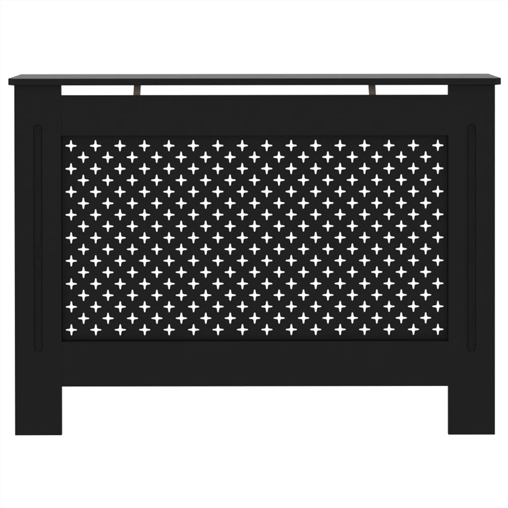 Radiator Cover Black 112x19x81 cm MDF