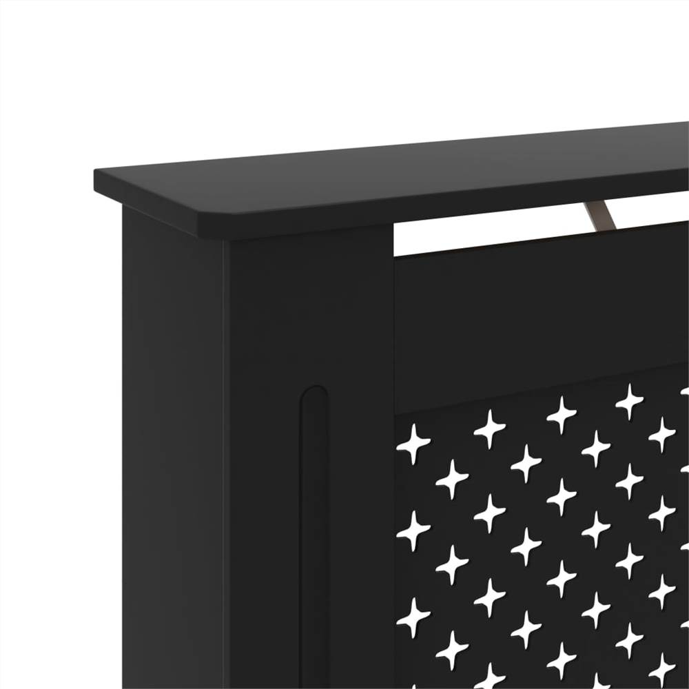 Radiator Cover Black 112x19x81 cm MDF