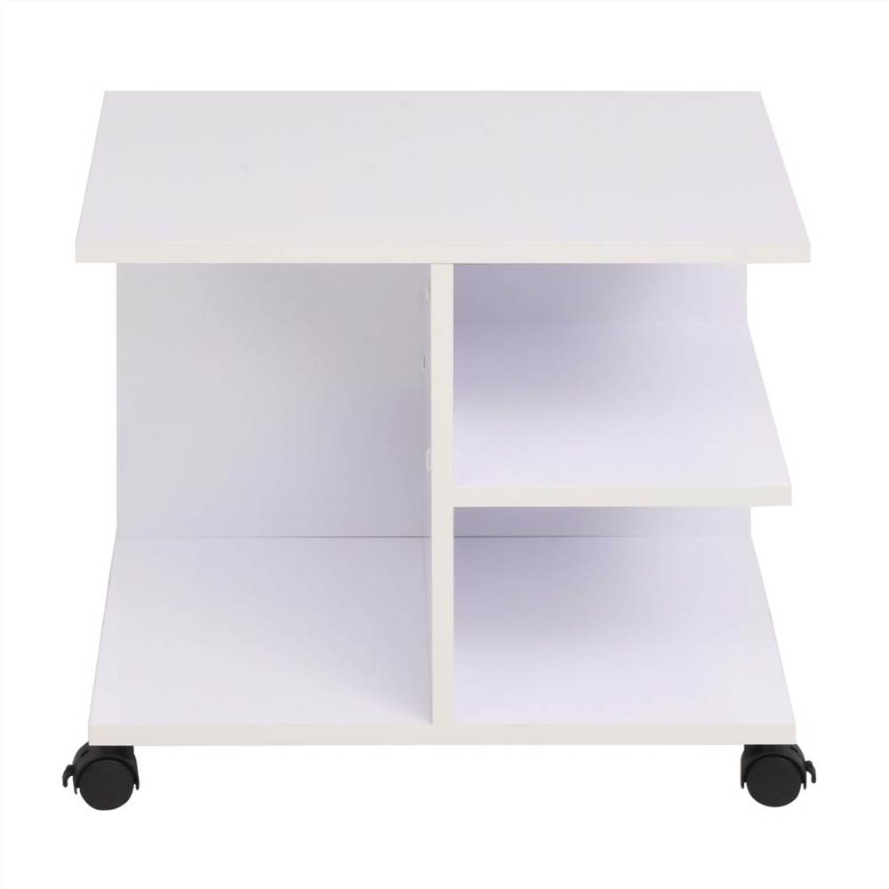 Rolling Shelf 50x35x42 cm White