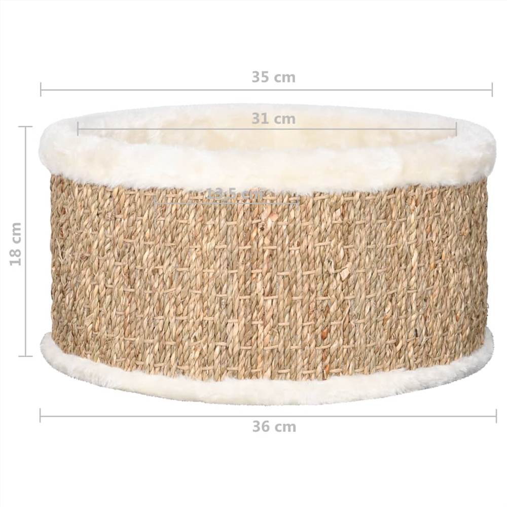 Round Cat Basket 36 cm Seagrass